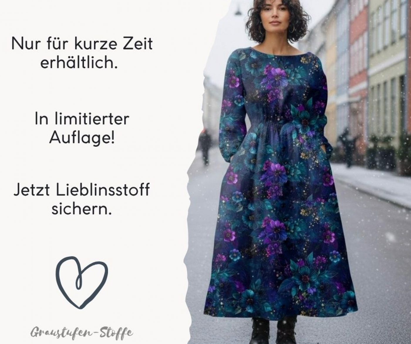 Velvet-Kollektion: Saphir-Reflexion I Kuschelsweat mit Überbreite
